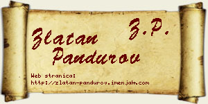 Zlatan Pandurov vizit kartica
